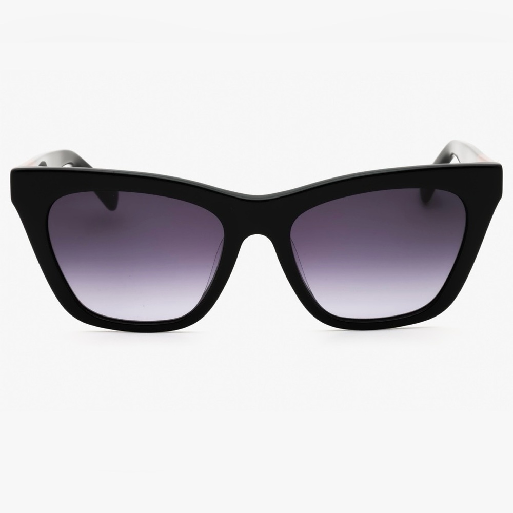 Longchamp 715S Women’s Black Cat-Eye Sunglasses with Purple Gradient Lenses NIC